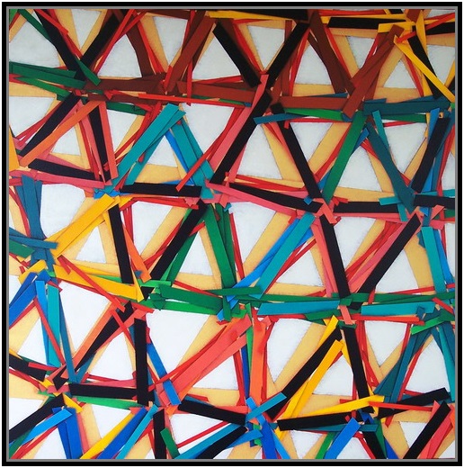 The net (4), cm 100 x 100, acrylic  color on linen canvas