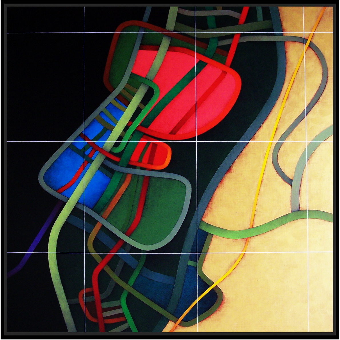 2006 Map (6) cm 120x120, Acrylic color on canvas